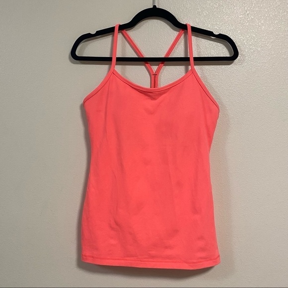 🍋 Lululemon Y Tank Top Coral Size 8 - Picture 3 of 10